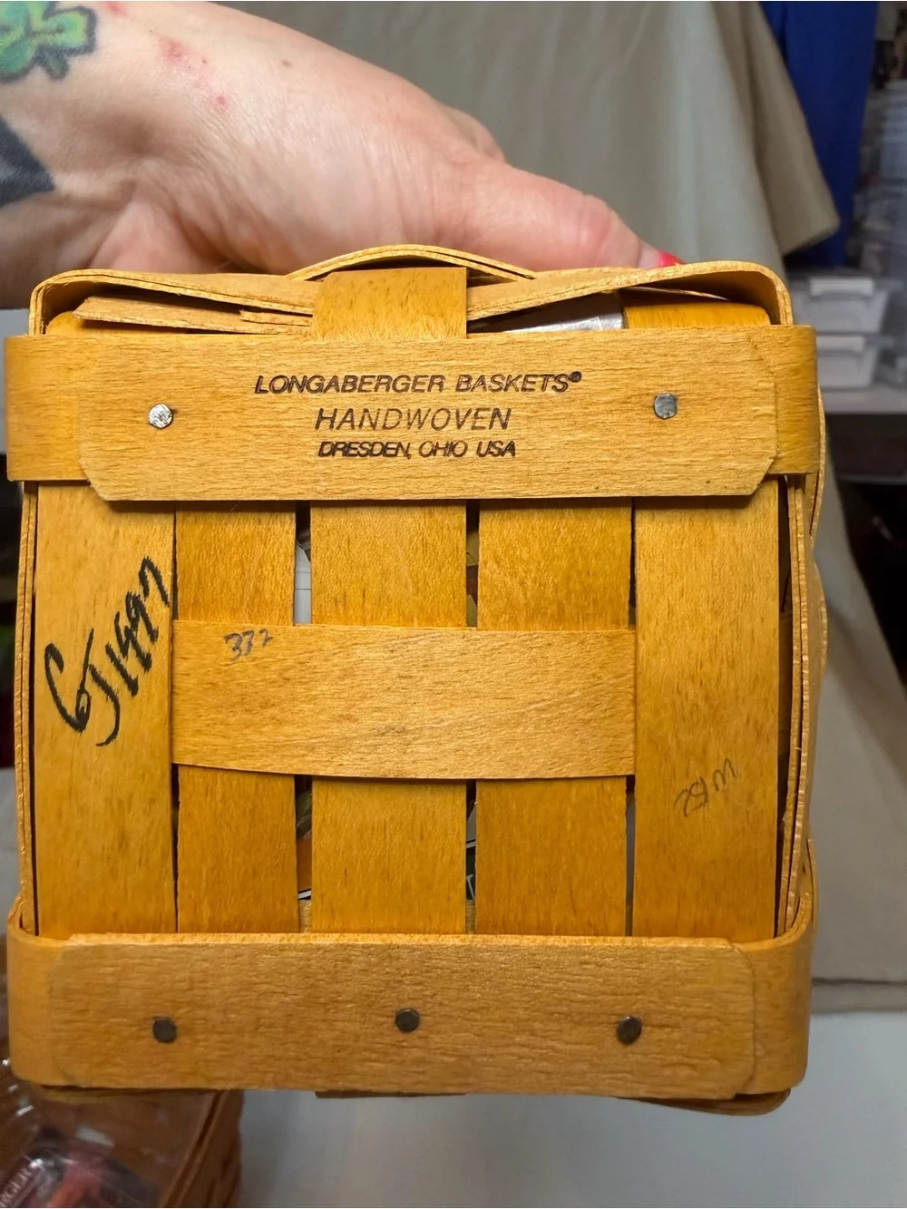 Longaberger Honey-Tone Woven Storage Baskets (Pair)